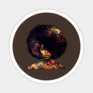 afro vintage style Magnet